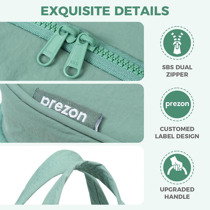 Toiletry Bag For women,Portable Hanging Organizer,4 Leakproof Compartment for full-sized Conditioner, Brushes Set, Makeup Accessories,Visible and easy to access.M-mint