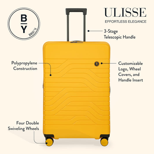 Bric's 30" Expandable Spinner Suitcase - Travel Luggage with TSA-Approved Lock and Hard Shell Exterior - B|Y Ulisse - Mango