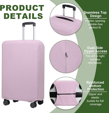PATIKIL Luggage Cover, Suitcases Covers Elastic Carry on Cover Protector Washable Scratch-Resistant Fits 26-27 Inch Luggage for Travel Business Trips, Lavender Purple
