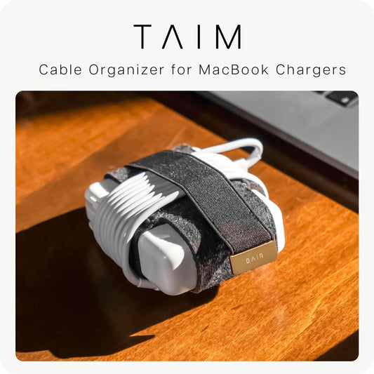 TAIM - Premium Charging Cable Organizer Case | Compact Travel Cord Management Accessories for Apple MacBook Pro, MacBook Air, & Vision Pro | Works with Apple USB-C & MagSafe Chargers | Size: Small