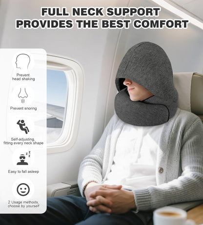 Airplane Travel Pillow, Memory Foam Travel Pillow, Suitable for Sleeping on Planes, in Offices and in Cars, a Must-Have for Long Flights, and a Necessity for Road Trips.
