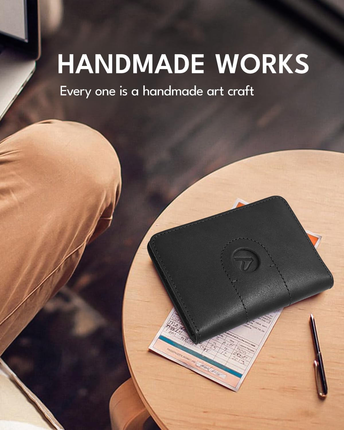 ALLIVE Passport Holder for Travel with AirTag Holder - Genuine Leather Passport Cover & Wallet for Men and Women, Airport Essentials