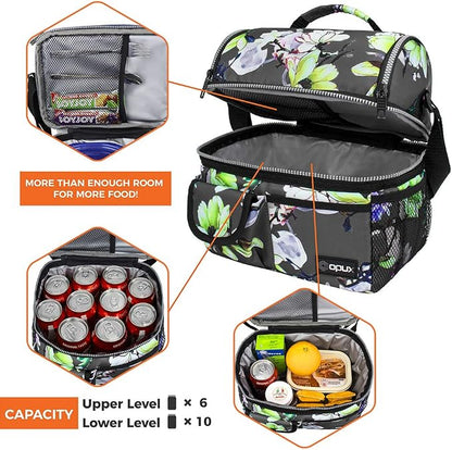 opux Lunch Bag Women Insulated, Adult Lunch Box Cooler, Flower Lunch Box - Image 8