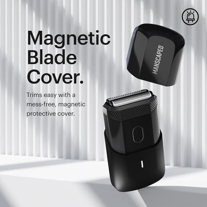 MANSCAPED® The Handyman™ Compact Face Shaver – Portable Men’s Travel Facial Hair Groomer, USB-C Rechargeable Razor, Electric Foil Face Shaver, Waterproof, Cordless, Dual-Action SkinSafe® Foil Blades