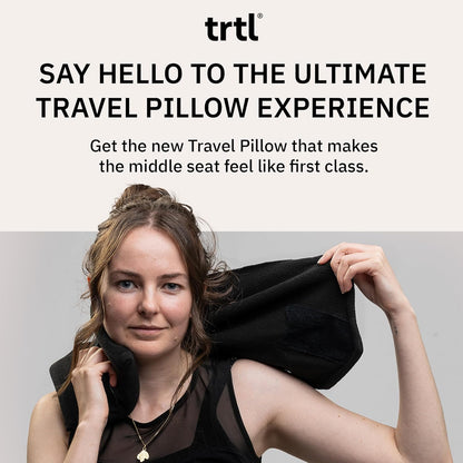 trtl Pillow Petite - Small Travel Pillow with Built-in Head and Neck Support - Comfortable Plane Neck Pillow for Traveling - Compact and Machine-Washable