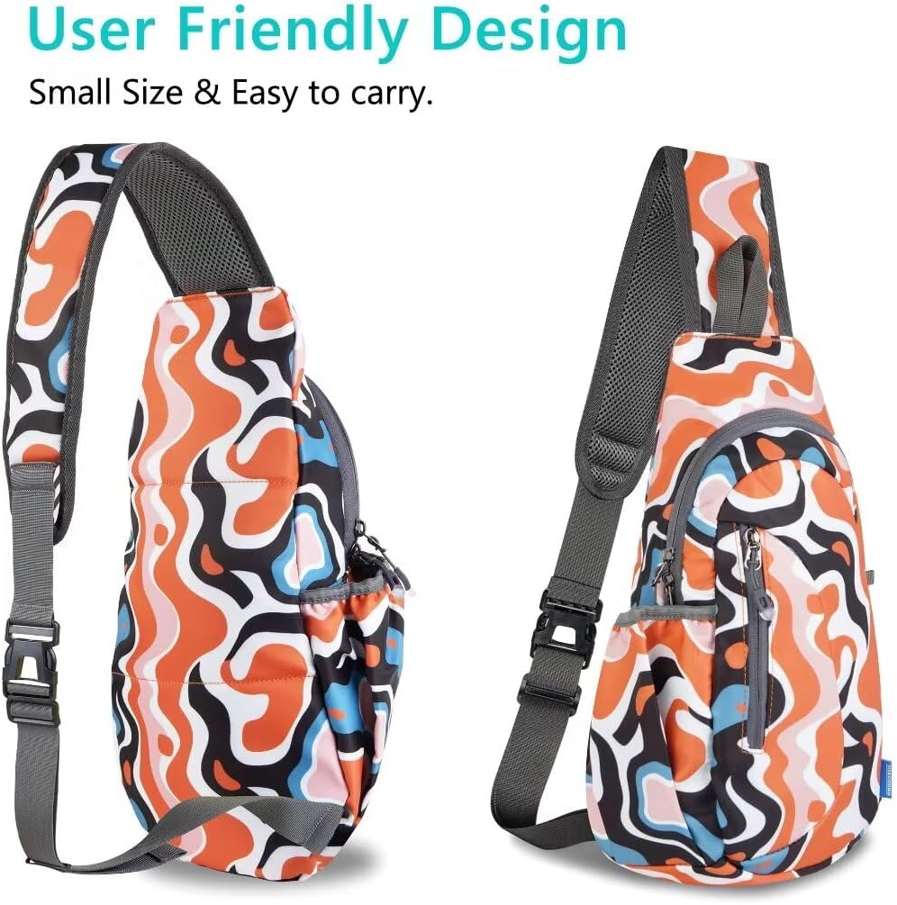 TITECOUGO Small Sling Bag, Lightweight Crossbody Backpack for Men Women, Shoulder Bag for Sports and Outdoor