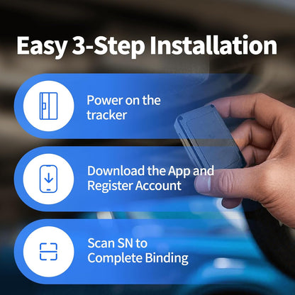 GPS Tracker for Vehicles, No Monthly Fee, No Subscription, Long Battery Life, 4G SIM Card and Data Included, Trip History, GeoFence, Driving Alerts, Magnectic