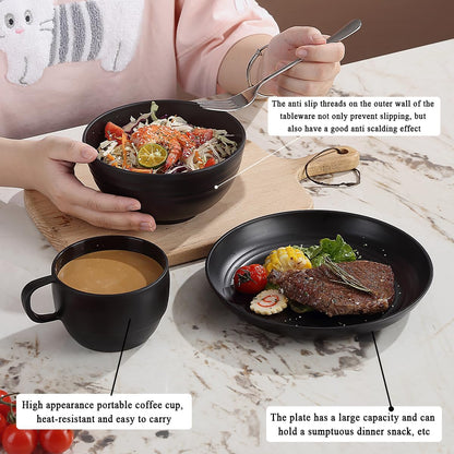 Berglander Camping Mess Kits for 2 Person, Silverware Set Spoons Forks Knives, Camping Essentials Gear, Accessories for Travel, Picnic, Outdoor, Easy to Carry and Clean