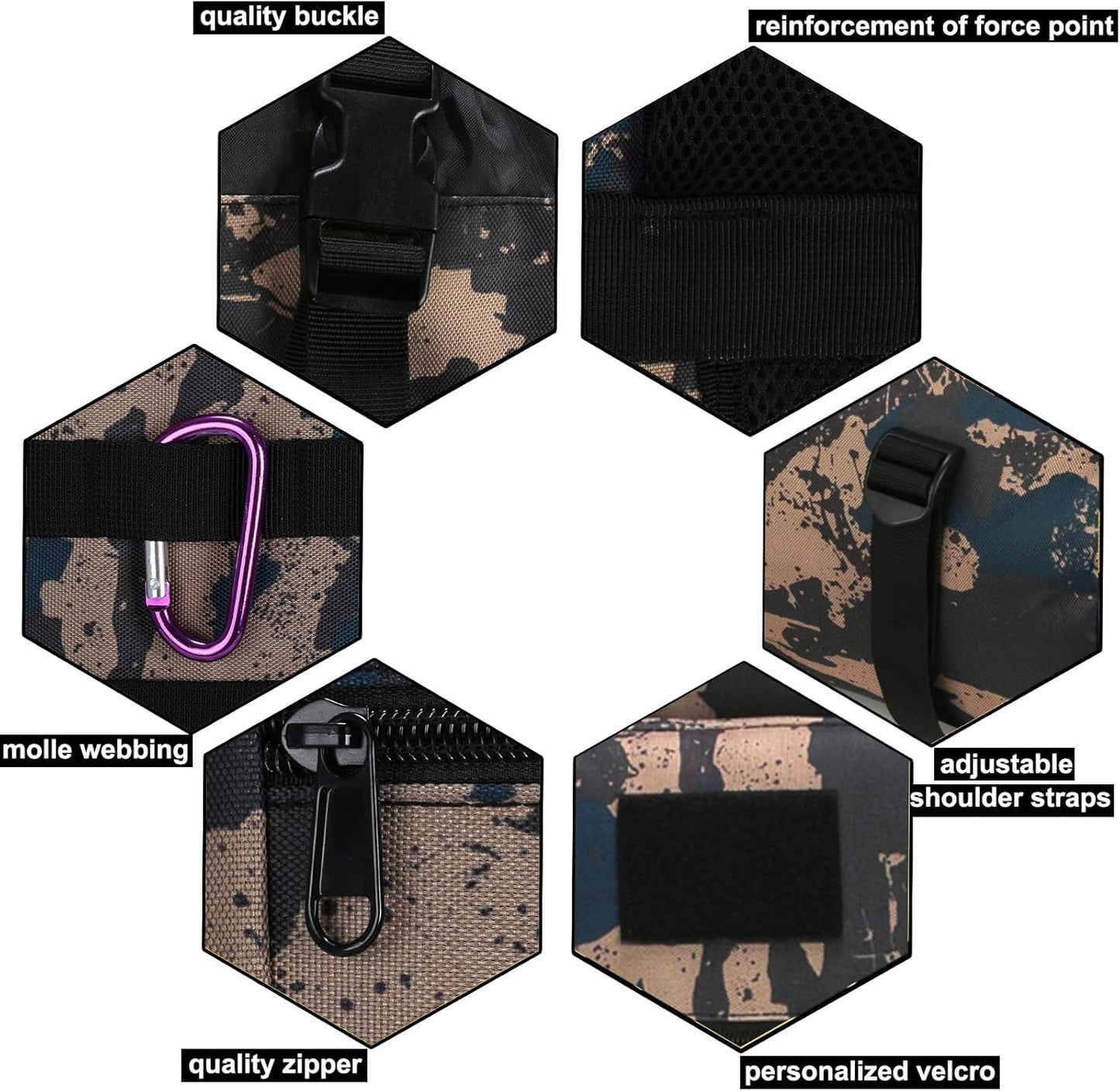 Hiking Backpack for Men 70L/100L Camping Backpack Military Rucksack Molle 3 Days Assault Pack for Climbing