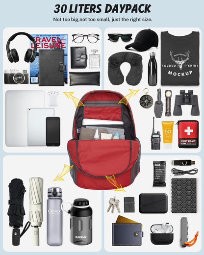 Gonex 30L Ultra Lightweight Packable Backpack, Handy Foldable Daypack for Camping Outdoor Travel Cycling Backpacking