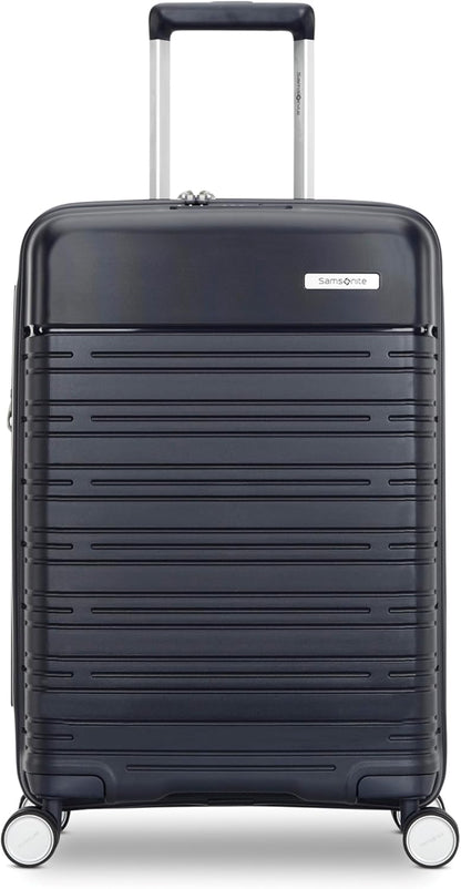 Samsonite Elevation Plus - Carry-On Hardside Luggage - Scratch Resistant Polypropylene Shell, RightHeight™ Adjustable Handle, Integrated AirTag Holder, TSA Lock, WetPak™ Compartment - Midnight Blue