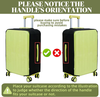 Clear Luggage Cover Protectors For Suitcases,Elastic Transparent waterproof PVC Suitcase Covers Protector Fit 20-30 Inch wheeled Luggage (30")