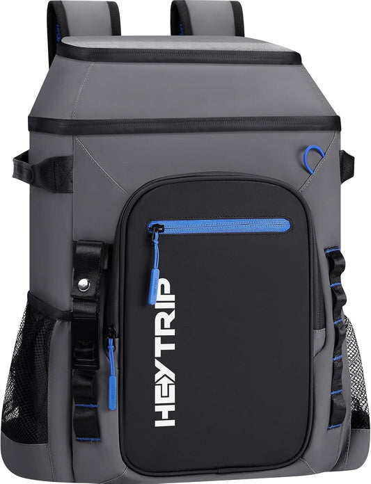 Heytrip Backpack Cooler 36/54 Cans Insulated Waterproof Cooler Bag for 20 Hours Cold Retention, Leak-Proof Camping Cooler with Multi-Compartments