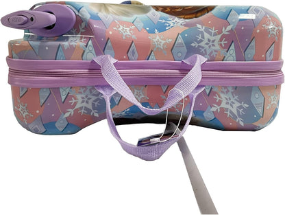Disney Frozen Ride on Suitcase for Kids, 18'' Suitcase with Seat for Kids, Childre Riding Luggage, Cute Lightweight Travel LuggageTrolley