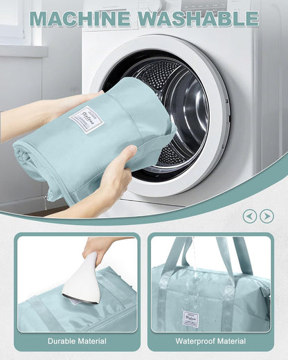 Travel Duffel Bag, Sports Tote Gym Bag, Shoulder Weekender Overnight Bag for Women