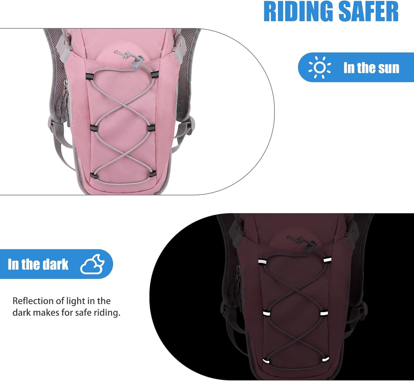 Zavothy Hydration Backpack with 2L Hydration Bladder Water Backpack for Hiking Hydration Pack for Running Cycling Hiking