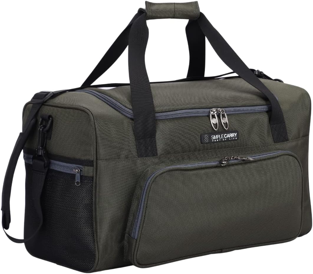 Large Sports Duffle Bag 20 inch for Travel Gym as Shoulder Bag and Hand Carry - Gray