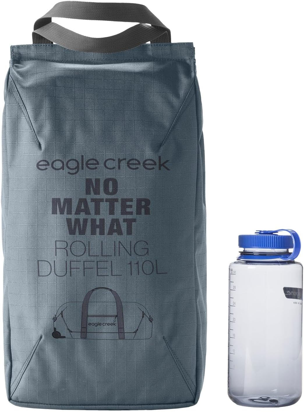 Eagle Creek No Matter What Rolling Duffel - Durable Rolling Bag for Travel - Adjustable Shoulder Strap - Heavy Duty Wheels - Lockable Zippers - Multiple Carry Options - 110L - Smoke