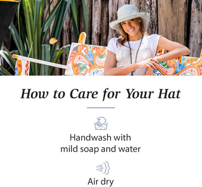Wallaroo Hat Company Women’s Sydney Sun Hat - UPF 30+ Sun Protection, Packable, Adjustable, Medium - Beach, Travel, Wide Brim
