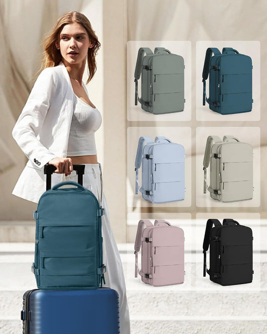 coowoz Travel Backpack Carry On for Women Man Gym Backpack with Laptop Compartment Mochila de Viaje Teacher Personal Item Backpacks Airplane Accessories Must Haves Peacock Blue Small