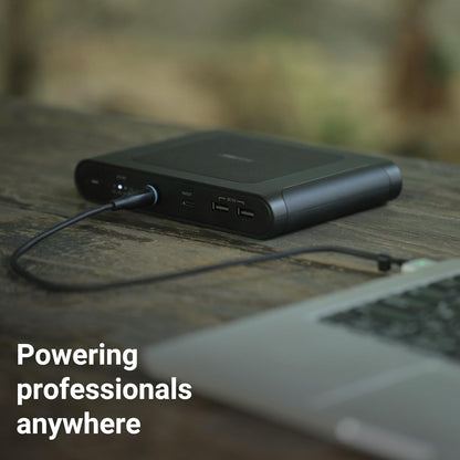Omni Mobile 25600mah 25600 Laptop Power Bank, Universal Charger for All Devices, Fast Charging DC, USB-C & QC 3.0 Ports, Wireless Charging, Travel-Friendly Power Solution