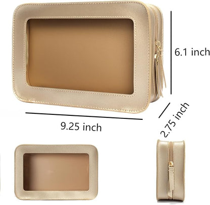 Clear Makeup Bag Small, TSA Approved Portable Toiletry Bag - Image 5