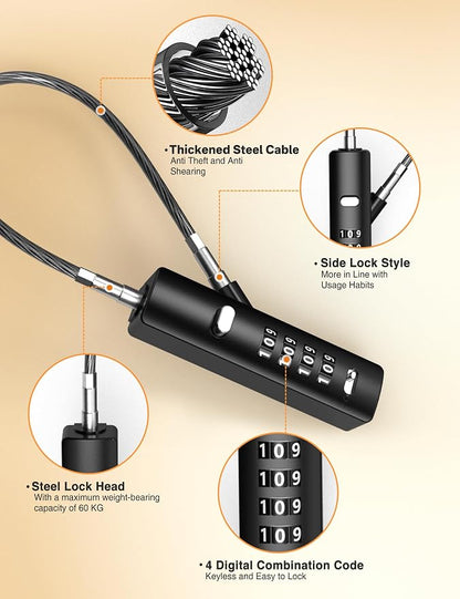 4-Digit Combination Cable Luggage Lock - Image 4