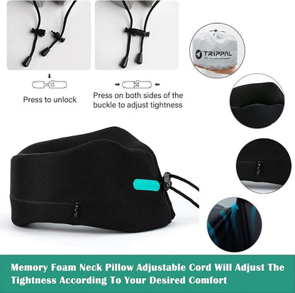 GOLDORANGE Travel Pillow Neck Chin Head Support Best Memory Foam Neck Pillows - Image 4