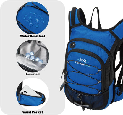 15L Insulated Hydration Backpack Pack with 2L Water Bladder Lightweight Hiking Backpack Bag for Women Men Daypack for Hiking Running Festival Camping Biking