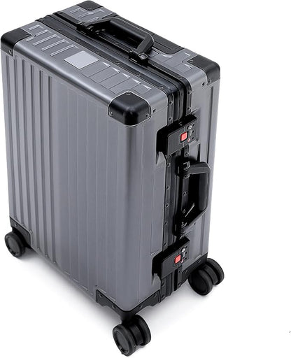 YYW Aluminum Carry-On Luggage Airline Approved Lightweight Suitcase - Image 2