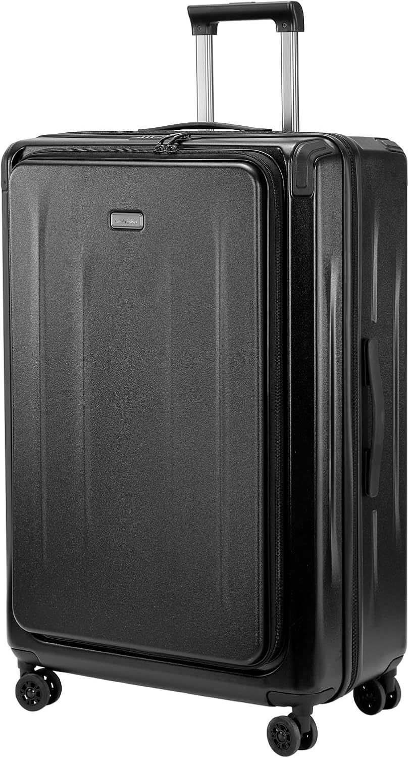 Premium Carry On Luggage, 29 Inch Top Opening Aluminum Frame Airline Approved ABS+PC Hard Shell Suitcases with Silent Wheels, TSA Lock, Front Pocket & Wet-dry Separated Six-piece set