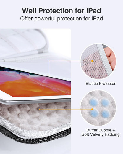Luxtude Electronic Organizer Travel Case Large, Hard Case for Electronics, EVA Tech Organizers, Travel Cable Bag with Shoulder Strap, Charger Organizers Carrying Cases for iPad(Up to 11’’)
