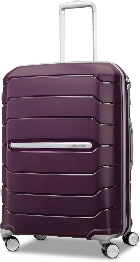 Samsonite Freeform 24-Inch Medium Luggage with Dual 360° Spinner Wheels - Checked Suitcase - TSA Lock, Airline-Approved - Lightweight Durable Polypropylene Expandable Hardshell - Amethyst Purple