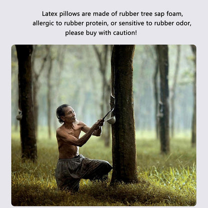 Cervical Neck Pillow for Pain Relief - Ergonomic Organic Nature Latex Foam Contour Pillows for Side, Back Sleepers, Medium Firm Soft Pillow for Neck Support with Breathable Cover (3.9"/4.7")