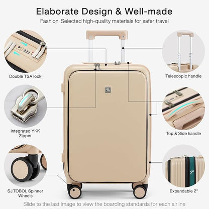 Hanke Grace Expandable Carry On Luggage - Image 3