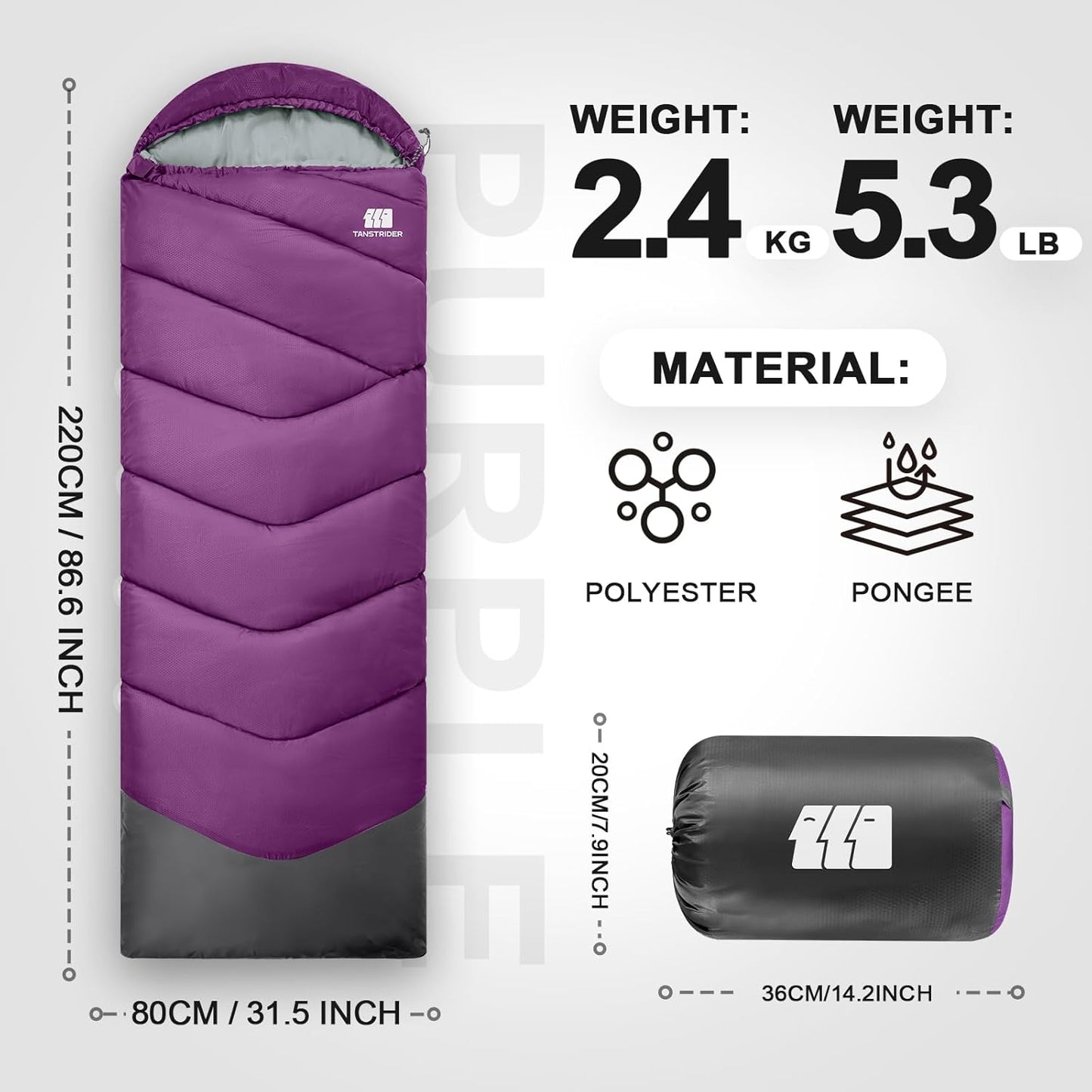 Sleeping Bags for Adults Cold Weather,Portable, Waterproof,Lightweight Sleeping Bag for Tall Girls Boys with Compression Sack for Warm Camping, Hiking, Outdoor & Indoor
