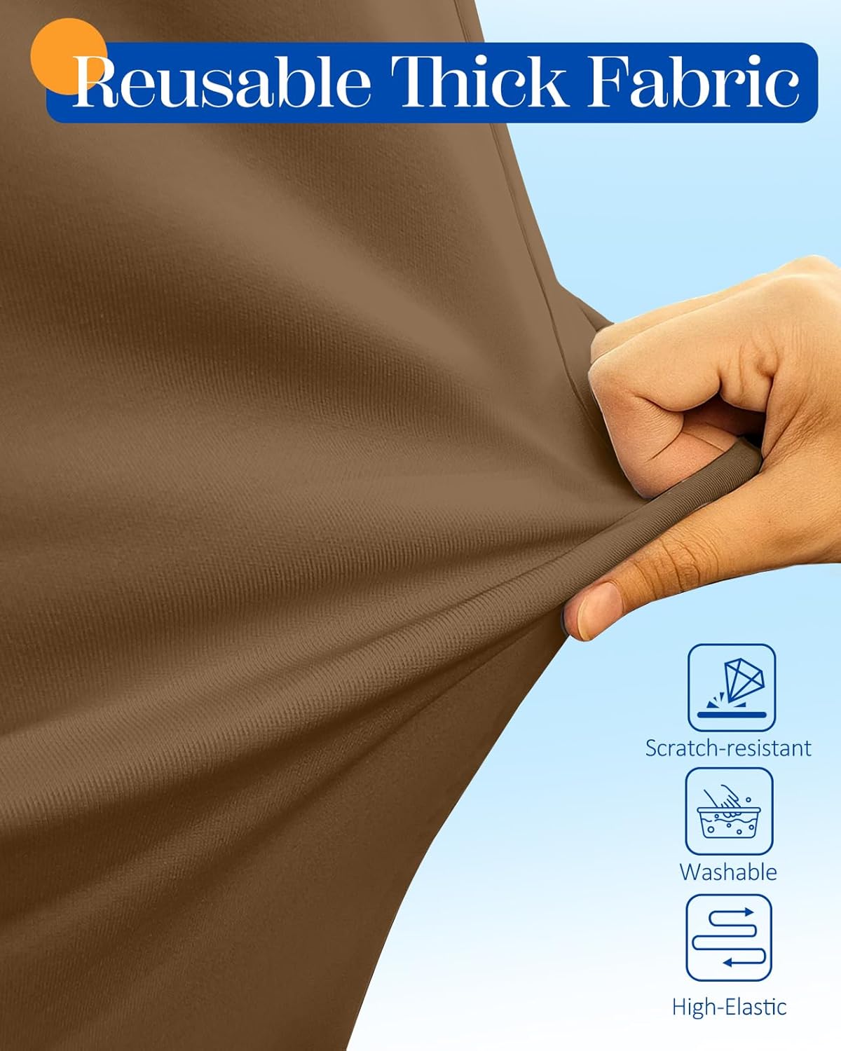 Slohif Luggage Cover for Suitcase Tsa Approved Protector - Luggage Sleeve Suit Case Cover Travel Stretch Large Baggage Case Protective Washable Fit 26-28 Inch Brown