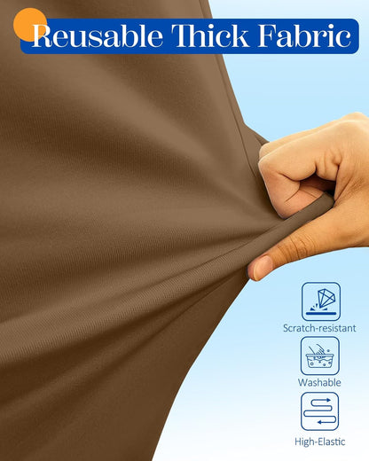 Slohif Luggage Cover for Suitcase Tsa Approved Protector - Luggage Sleeve Suit Case Cover Travel Stretch Large Baggage Case Protective Washable Fit 26-28 Inch Brown