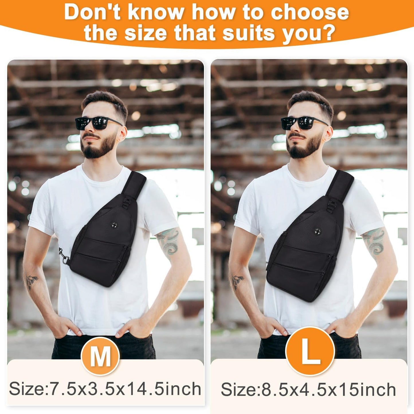 Crossbody Bags for Women Men Trendy Sling Bag Bakpack Casual Chest Bag with Convertible Shoulder Strap