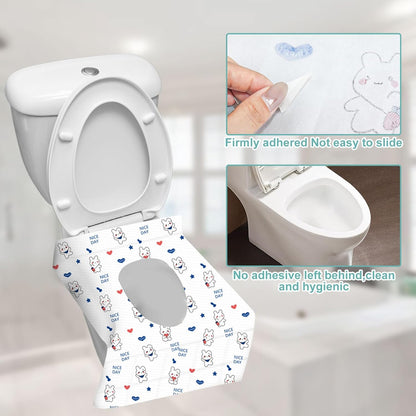 50 Pack Toilet Seat Covers Disposable, Portable Toilet Seat Cover for Travel Waterproof Potty Covers for Toddler(Individually Wrapped）