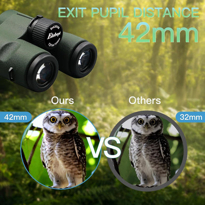 8x42EDII Compact Binoculars for Adults – High-Powered BAK4 Prisms, Diamond White Coating, Waterproof & Fogproof, Rubber Armored – Ideal for Bird Watching, Hunting, Travel, Outdoor Sports