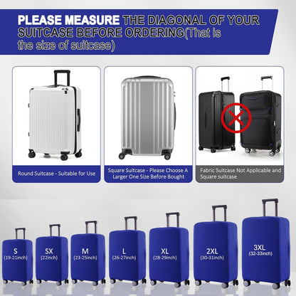 Travel Luggage Cover - Scratch-Resistant Fit 19-31 Inch, Red, 3XL (32-33inch)