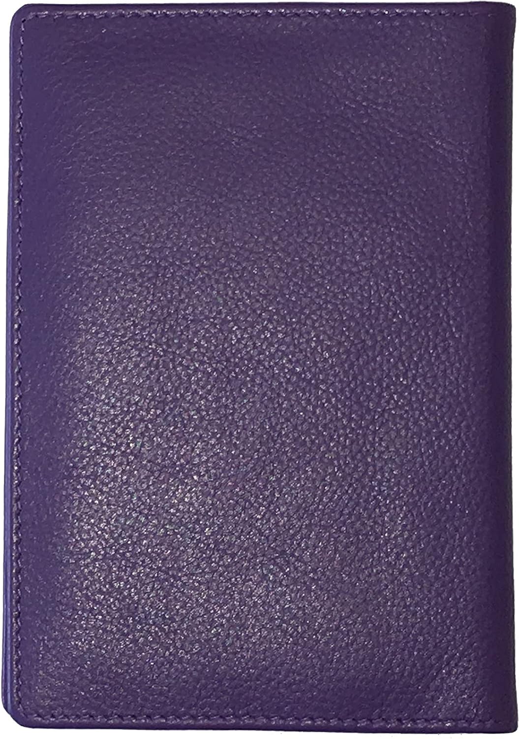Personalized Monogrammed Dark Purple Leather RFID Passport Wallet
