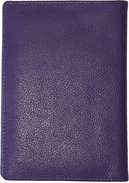Personalized Monogrammed Dark Purple Leather RFID Passport Wallet