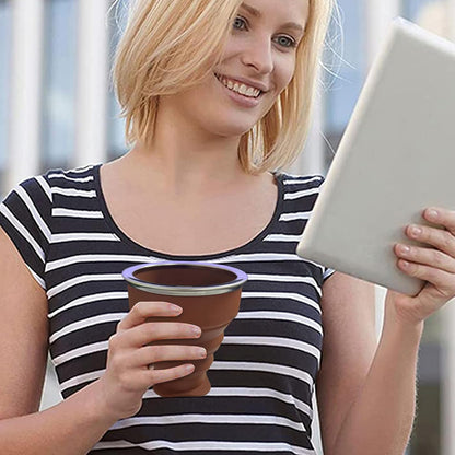 200ML Collapsible Cup- Silicone Foldable Expandable Folding Drinking Cup -Reusable Portable Mugs-Cup For Travel, Camping, Hiking, Holiday Vacation, Outdoor Sports Coffee