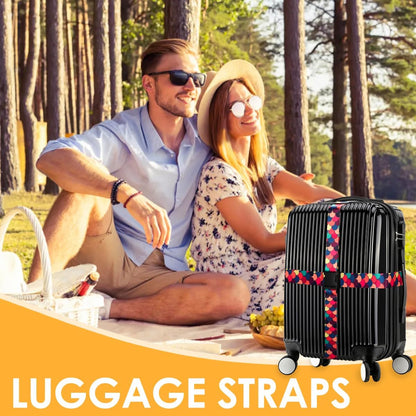 Adjustable Travel Luggage Strap Suitcase Belt Travel Bag Accessories 1.96 in W x 6.23 ft L
