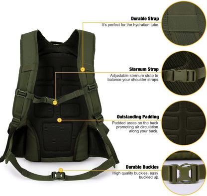 Mardingtop 35L Tactical Backpacks Molle Hiking daypacks for Camping Hiking Military Traveling Motorcycle