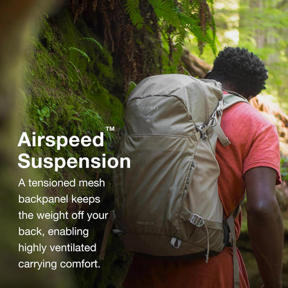 Osprey Hikelite 28L Unisex Hiking Backpack, Pine Leaf Green, M/L