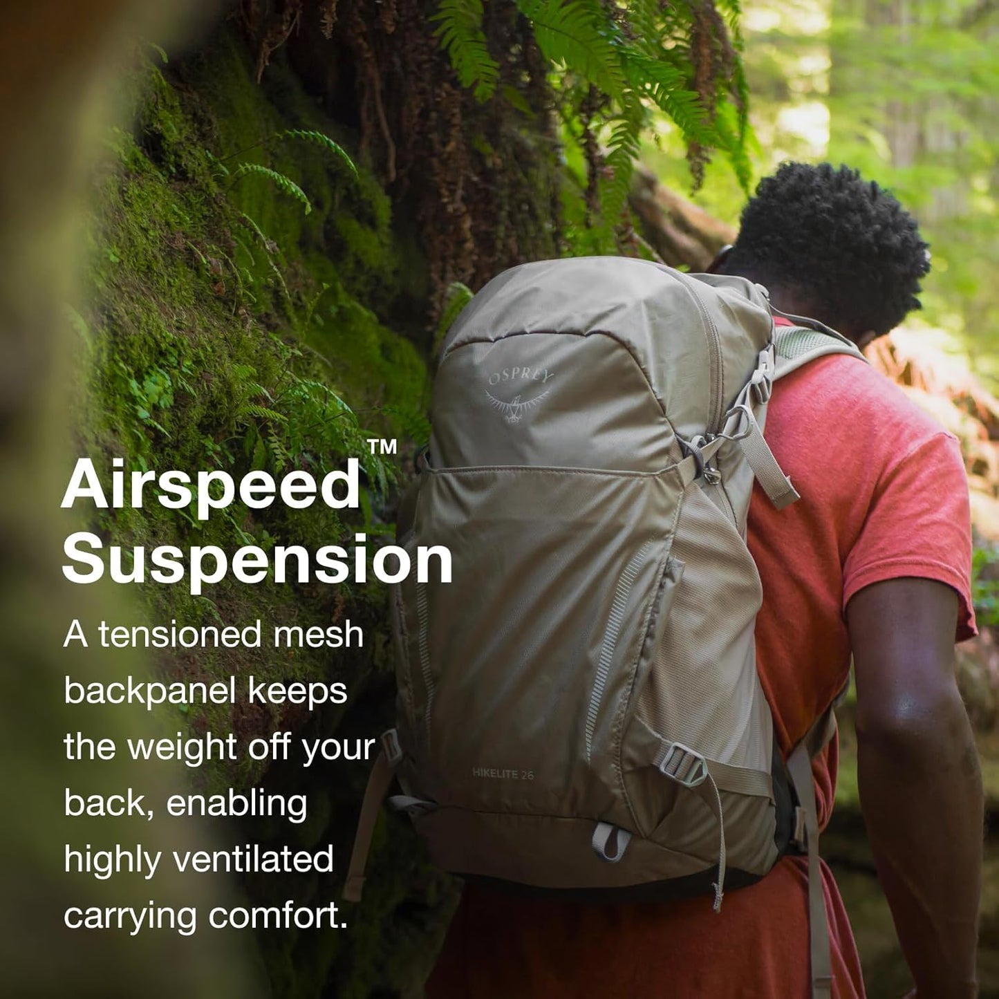 Osprey Hikelite 28L Unisex Hiking Backpack, Chameleon/Black, S/M