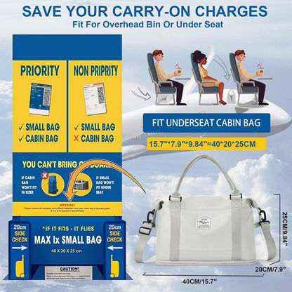 Travel Duffel Bag, Sports Tote Gym Bag, Shoulder Weekender Overnight Bag for Women